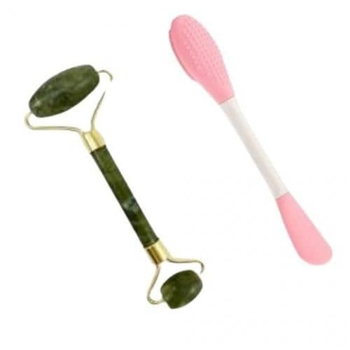 SWEET BEAUTY kit jade roller + eponge + brosse + eponge en silicone – Image 3