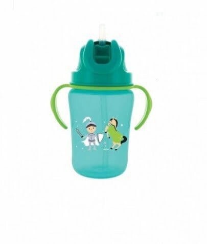 Baby pur tasse avec paille  ET ANSES 300 ML 6M BLEU