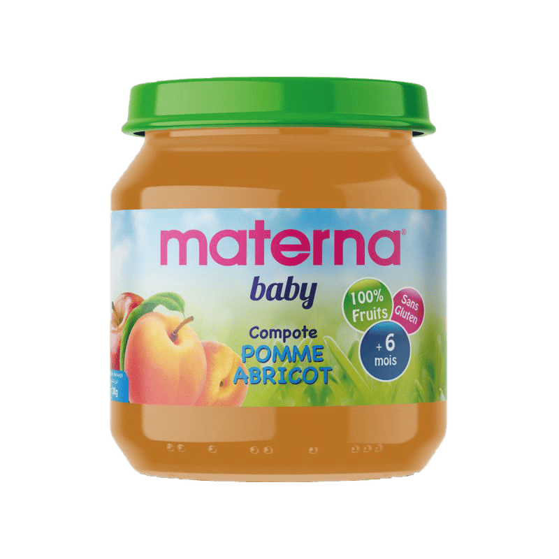 MATERNA compote pomme abricot 130g