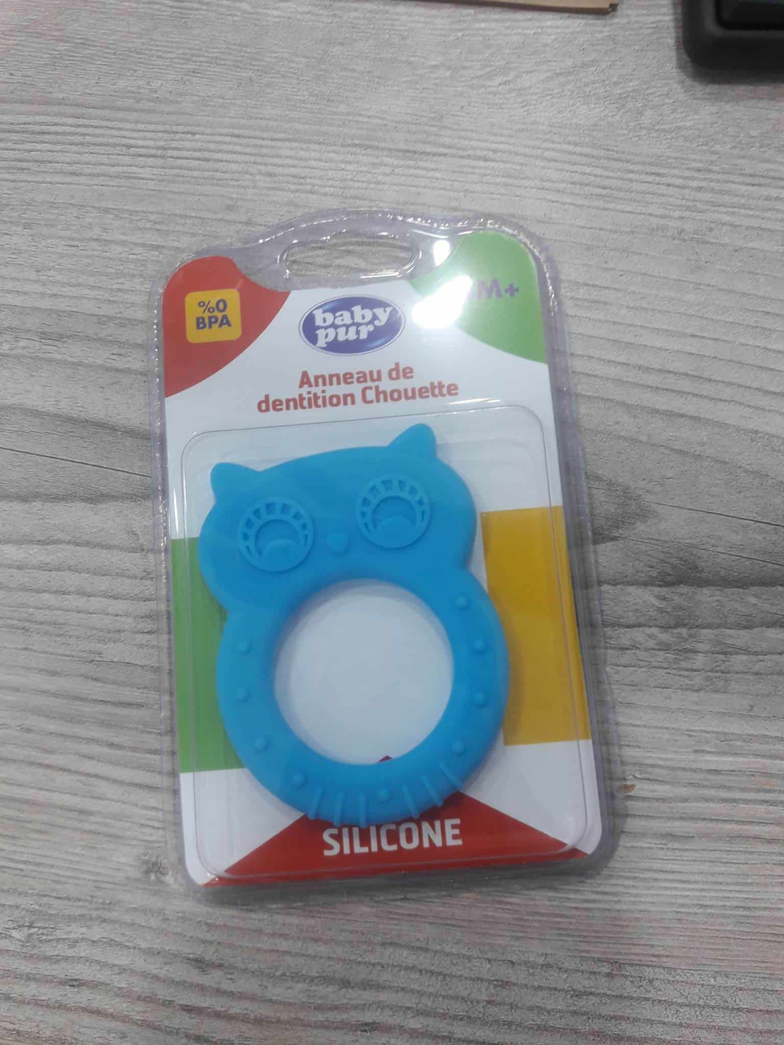 BABY PUR ANNEAU DE DENTITION CHOUETTE BLEU