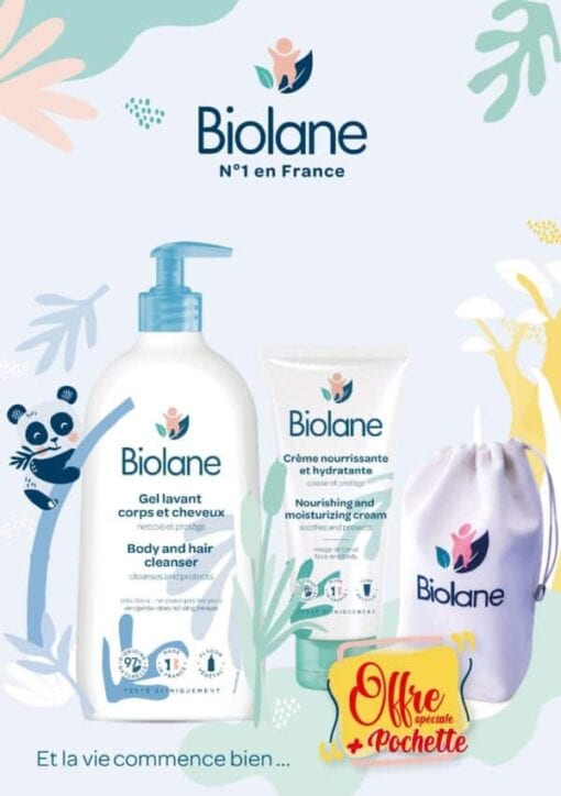 BIOLANE coffret Gel + Crème + Pochette gratuit
