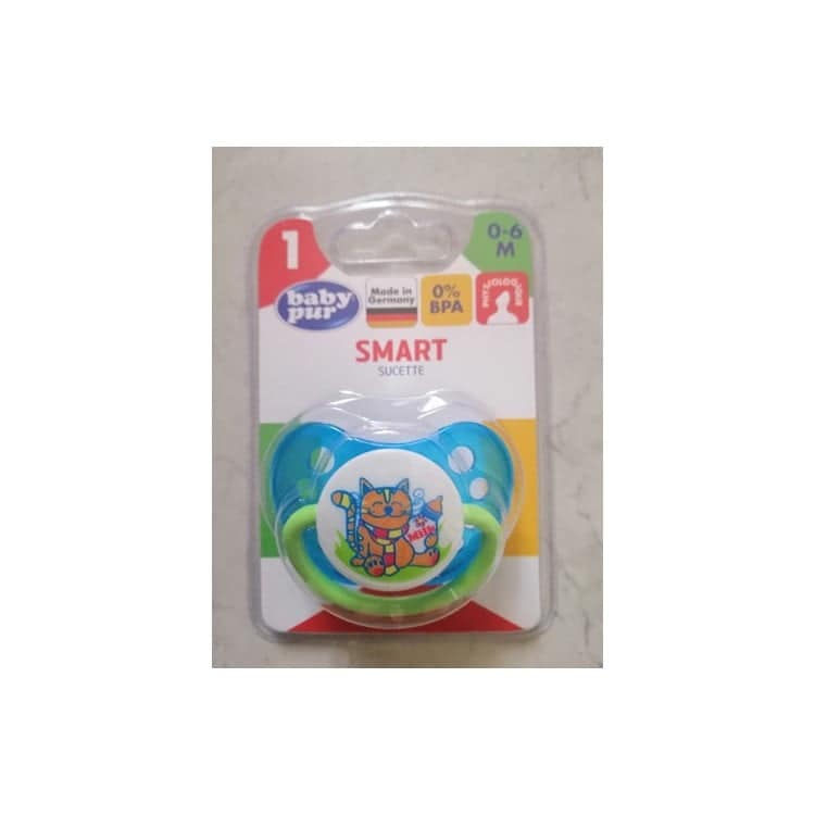 BABY PUR SUCETTE SMART BLEU  6M+