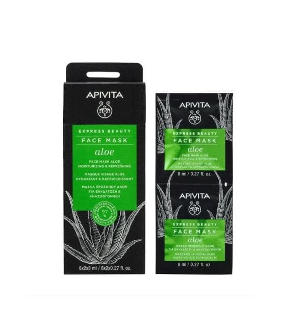 APIVITA express face mask aloe vera 6*2*8 ml
