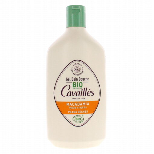 Roge cavailles gel bain douche bio macadamia peaux sèches 400 ml
