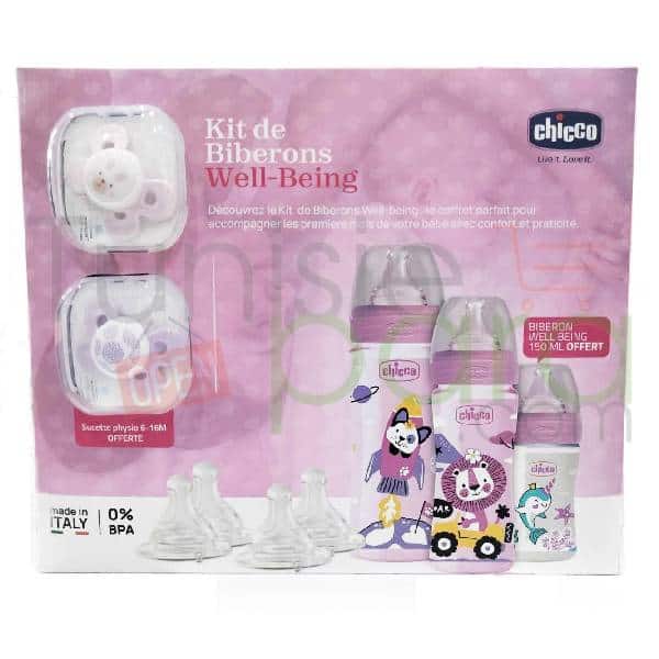 CHICCO coffret biberon well being rose
