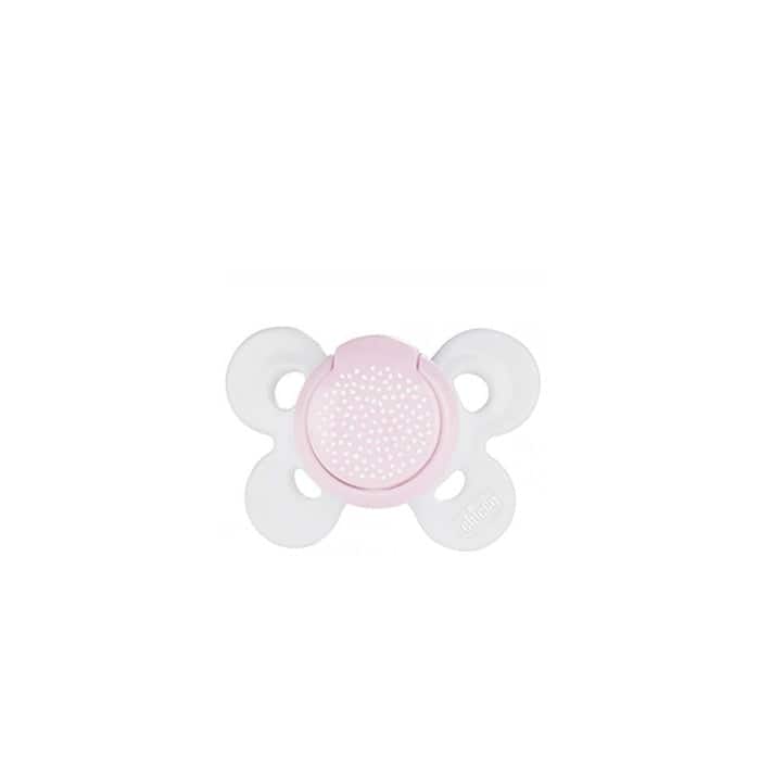 Chicco sucette physio confort silicone  rose 0-6m+