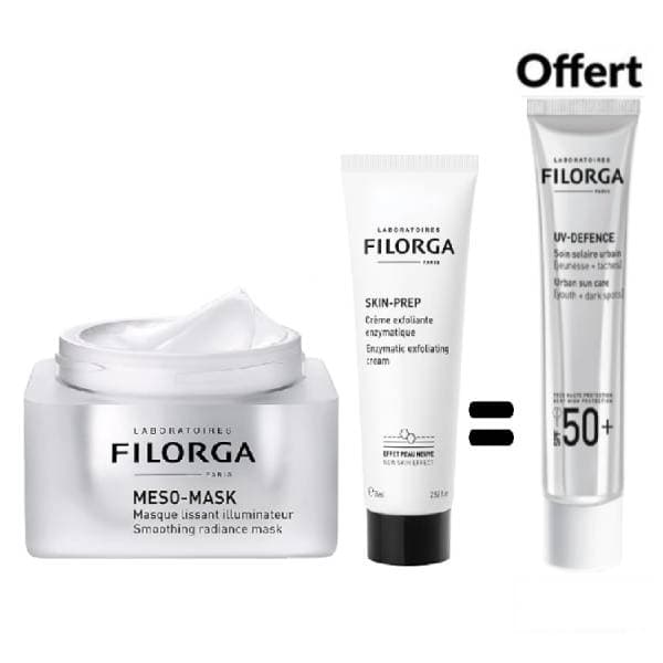 Filorga Pack Meso-Mask : Masque Éclat, Exfoliant et Soin Solaire