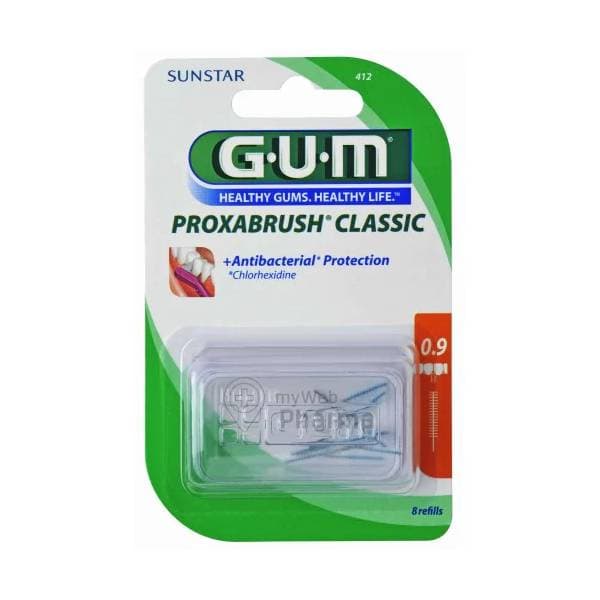 GUM brossettes ultra fine cylindrique, boite de 8 (412)