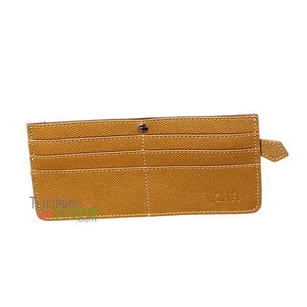 JOWA Porte carte grand format Couleur: marron orange