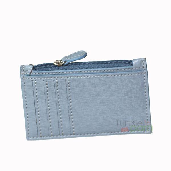 JOWA Porte carte zip Couleur bleu ciel – Image 2