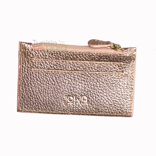 JOWA Porte carte zip Couleur bronze