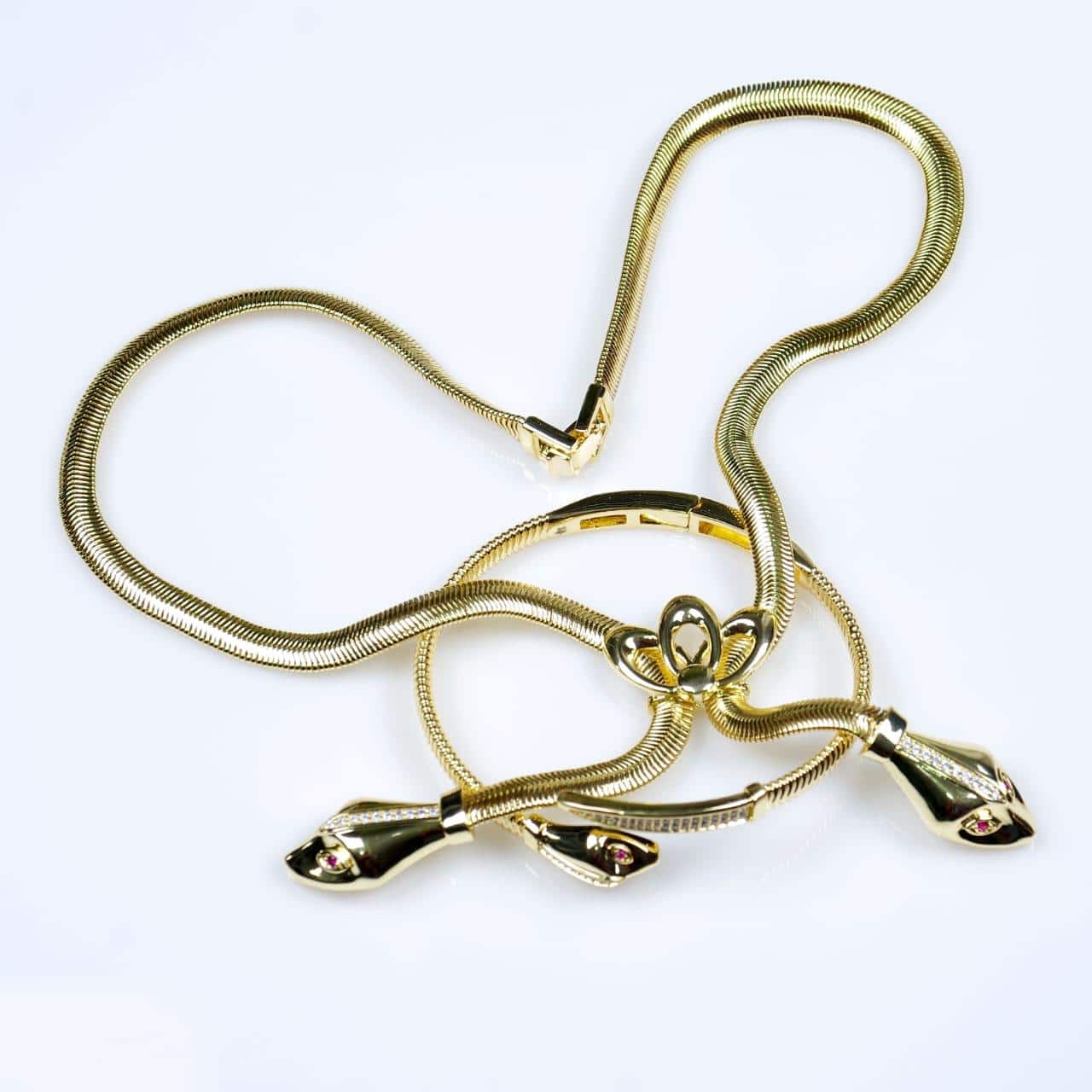 Premium plaqué Or Parure SN23030G110