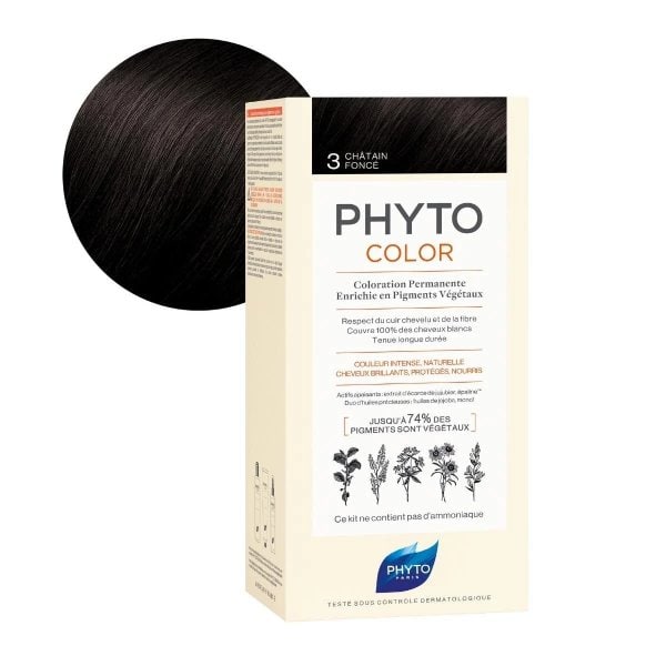 Phyto phytocolor couleur soin 3 chatain fonce