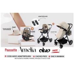 Prima Baby Poussette bébé AMELIA Duo Beige