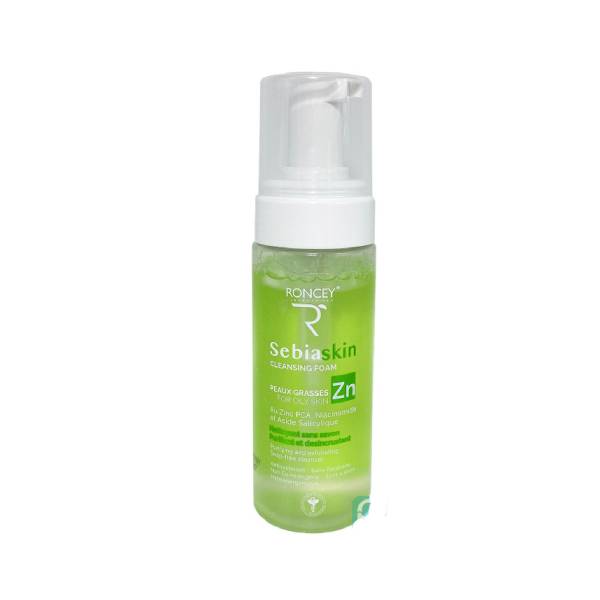 Roncey Sebiaskin Mousse nettoyante éclaircissante pour peaux grasses 150ml