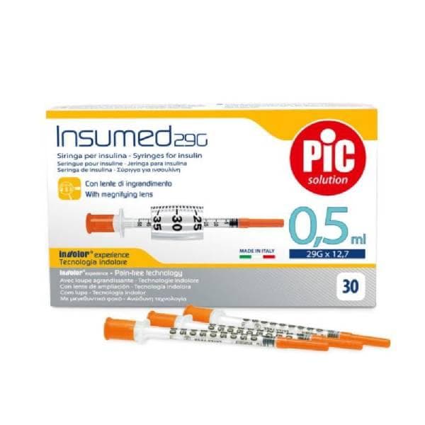PIC AIGUILLE INSUMED 30G*8MM B/30 0.5ml