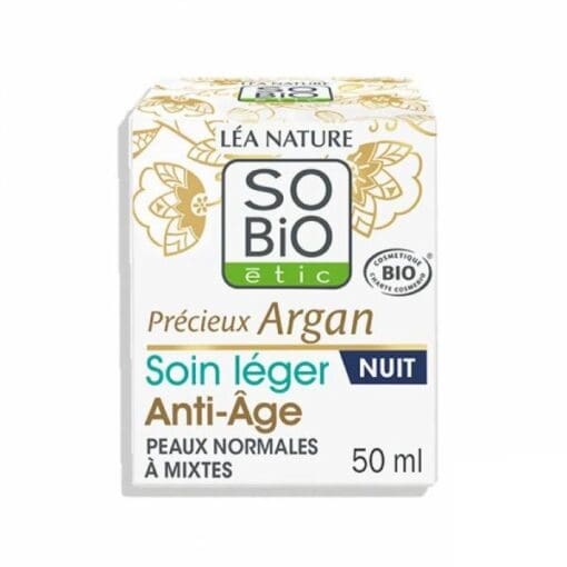 SO BIO Argan soin léger anti age nuit 50ml