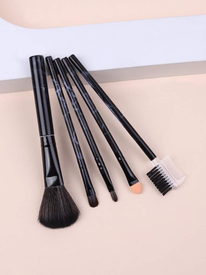 ensemble romantic 5 pinceaux noir