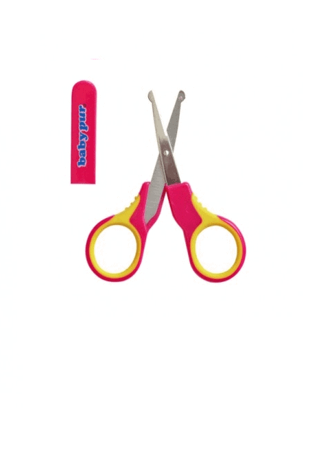 BABY PUR Ciseaux A Bouts Ronds 0m+ ROSE – Image 2