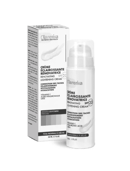 CLARENIA creme eclaircissante renovatrice peaux normales a seches spf20