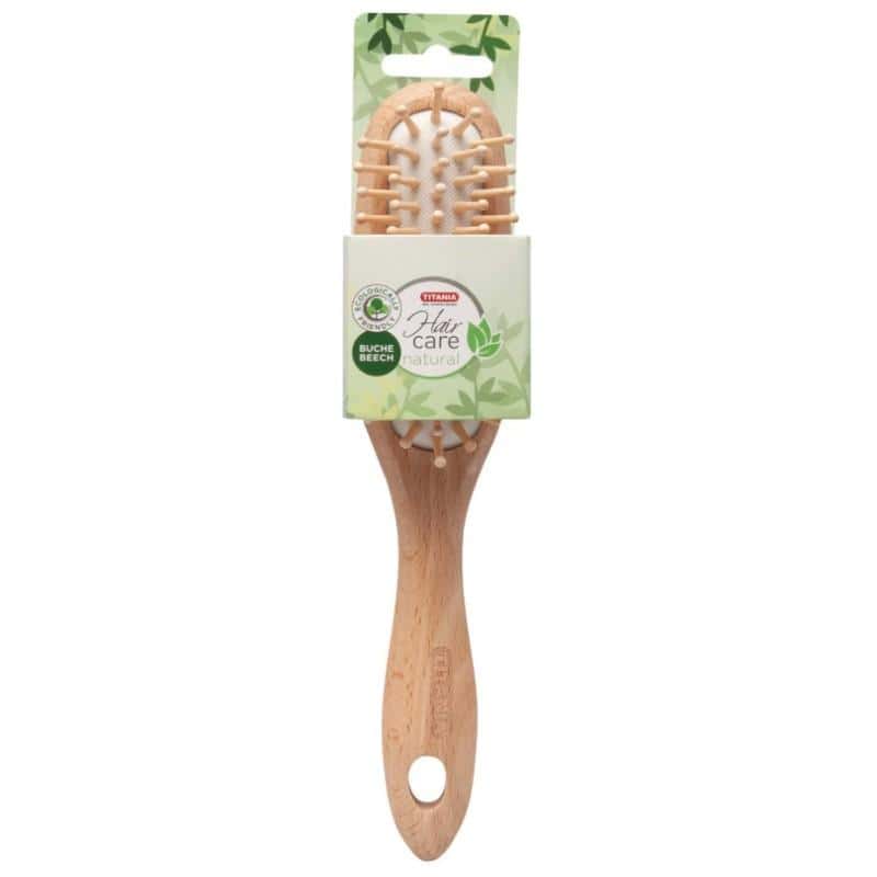 TITANIA brosse pneumatique nature hetre poils bois 21.5cm 2873