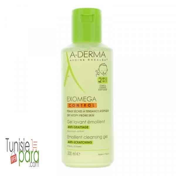 A derma EXOMEGA CONTROL GEL LAVANT ÉMOLLIENT CORPS ET CHEVEUX, 2 EN 1 200 ml