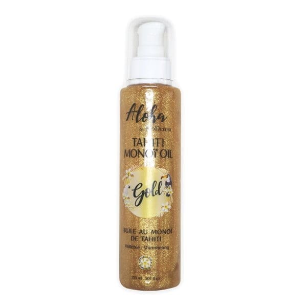 ALOHA BY INODERMA Huile au Monoï de Tahiti Pailletée GOLD spray 150ML
