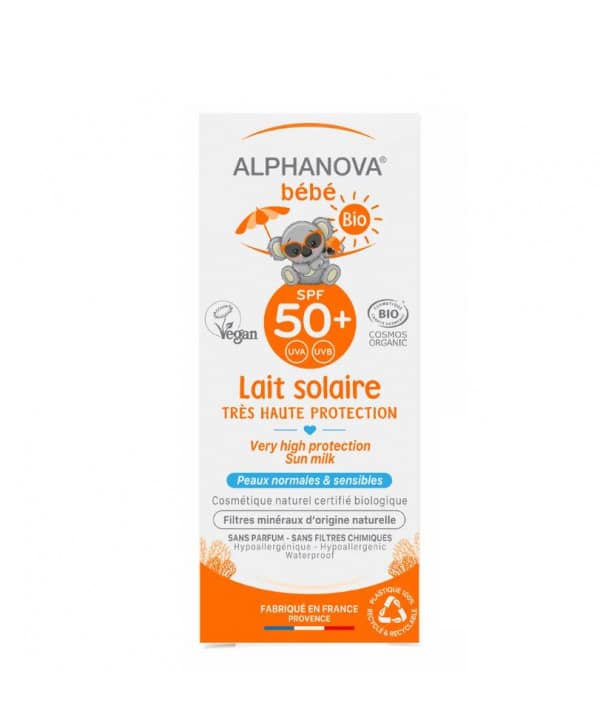 alphanova bebe bio ecran lait spf50+ 50g