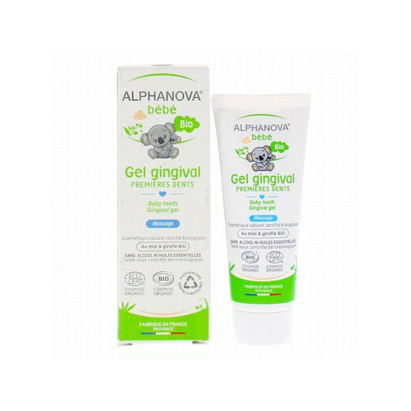 alphanova bebe bio gel gingival premières dents 20ml