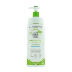 alphanova bebe bio moussant 3 en 1 peaux sensibles 500ml