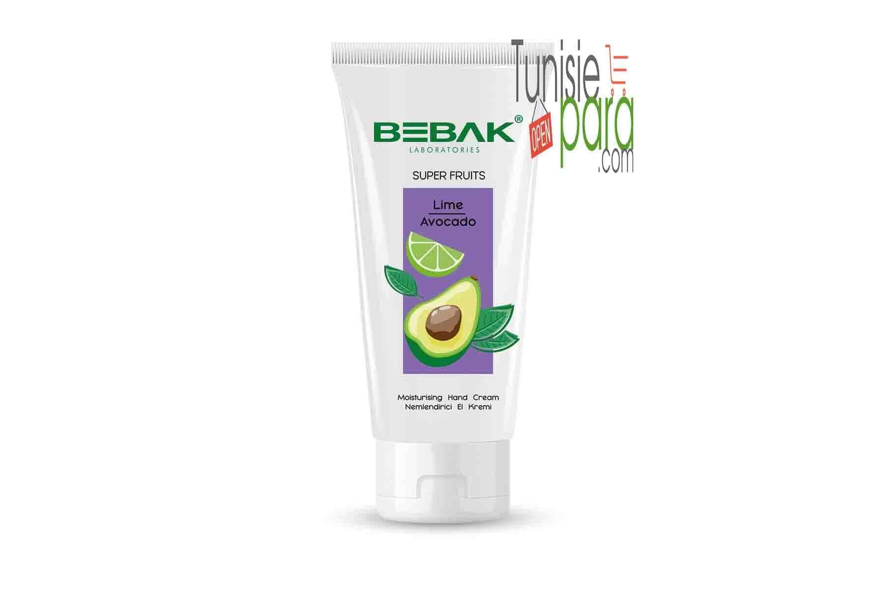Bebak Crème pour les mains  -Extrait d'avocat et de citron vert 40 ml
