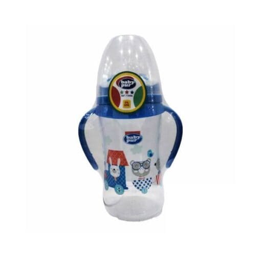 BABY PUR biberon col large bleu 250 ml – Image 2