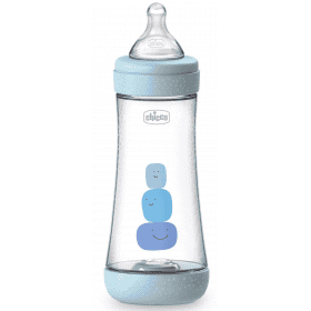 Chicco perfect-5 silicone bottle 300ml boy  4m+