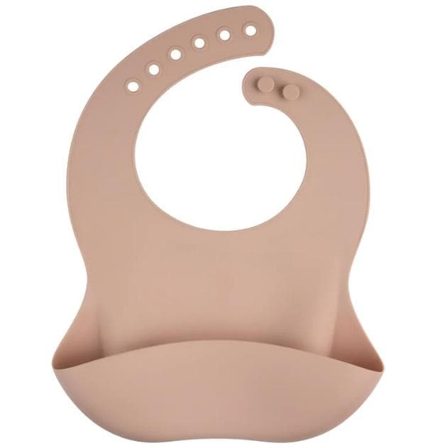canpol babies bavoir silicone beige avec poche 51/030