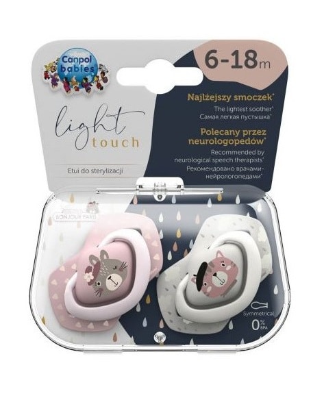 canpol babies 2 sucette universelle 6-18 bonjour paris rose – Image 3