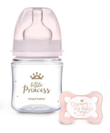 canpol set biberon royal baby 120ml + mini sucette 0-2