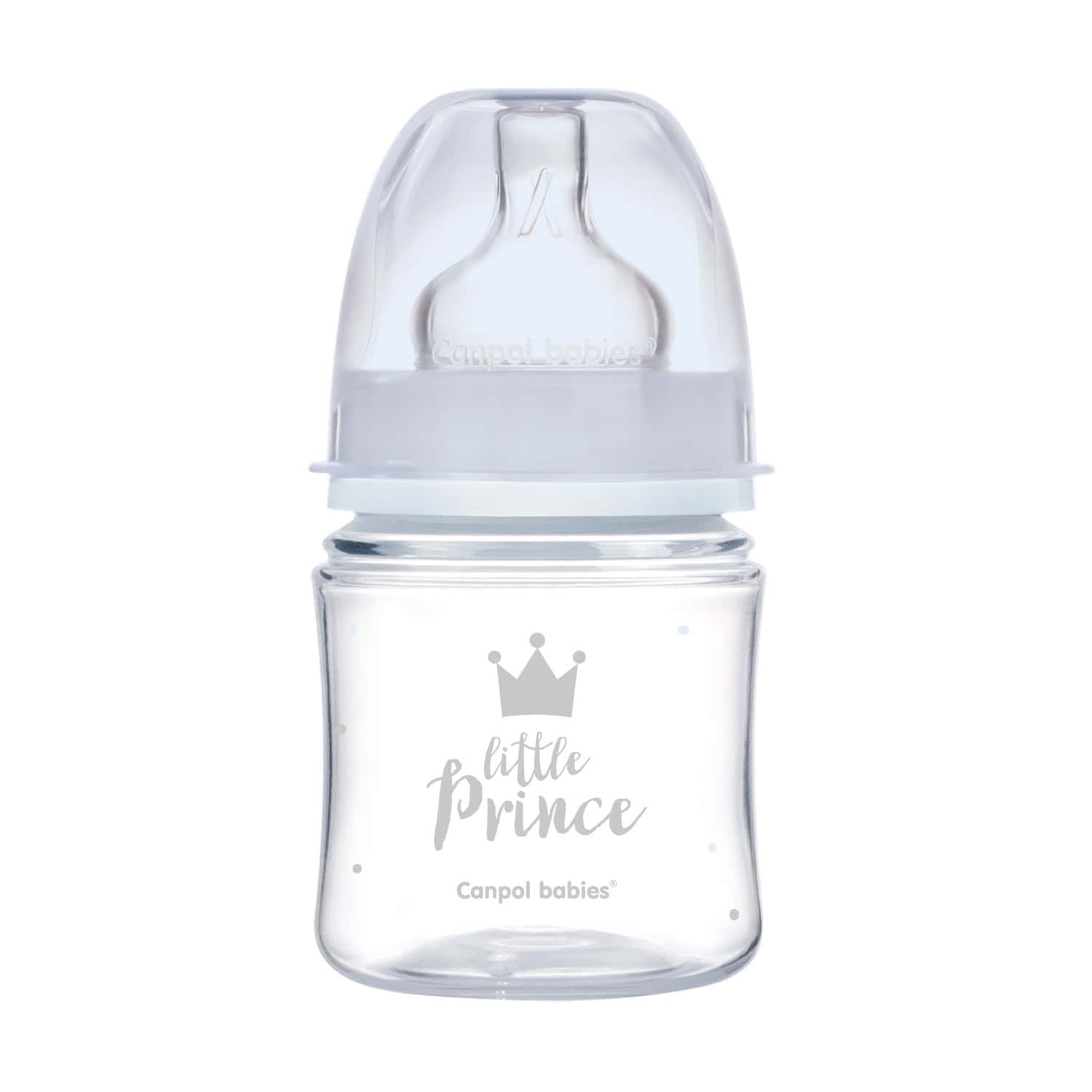 canpol set biberon royal baby boy 120ml + mini sucette 0-2 – Image 2