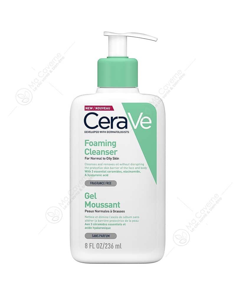 CERAVE gel moussant peaux normales a grasses 236ml (Emballages Deffectueux)