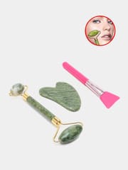 KISS LOVELY coffret de massage rouleau et gua sha + brosse pour les masque – Image 2