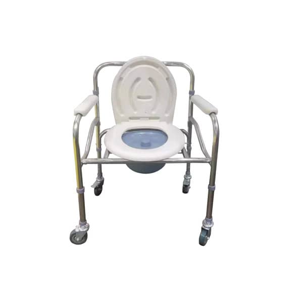 Chaise De Toilette En Inox Avec Roue