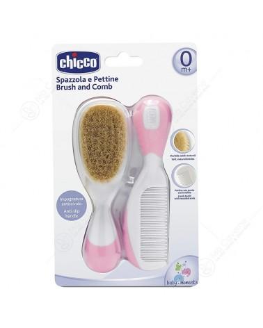 Chicco brosse et peigne rose