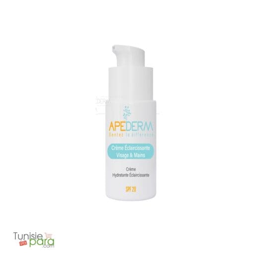 APEDERM creme eclaircissante anti-age mains et visage spf20