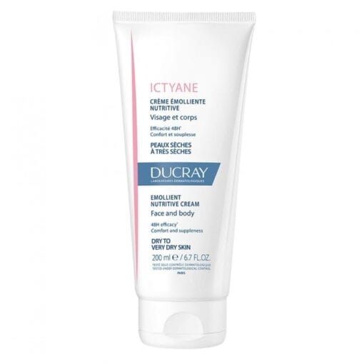 Ducray ictyane crème émolliente nutritive visage et corps peaux sèches a très sèches 200ml