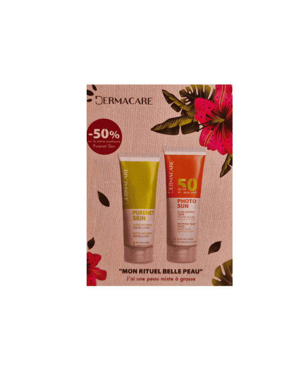 dermacare coffret photosun peaux mixte a grasse 1.5 / purenet creme matifiant