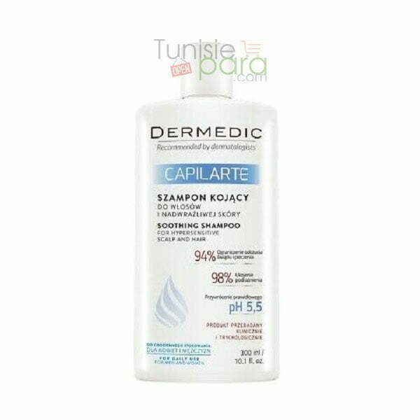 Dermedic capilarte shampooing apaisant pour cheveux hypersensible 300ml – Image 2