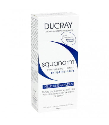 DUCRAY squanorm shampooing pellicules grasses 200ml – Image 2