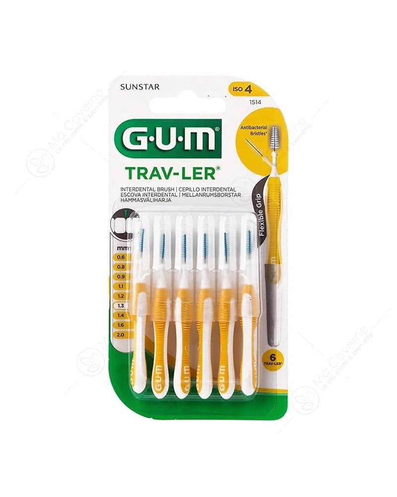 GUM Brossettes Traveler Extrafine conique, bte de 4 (REF.1514) – Image 2