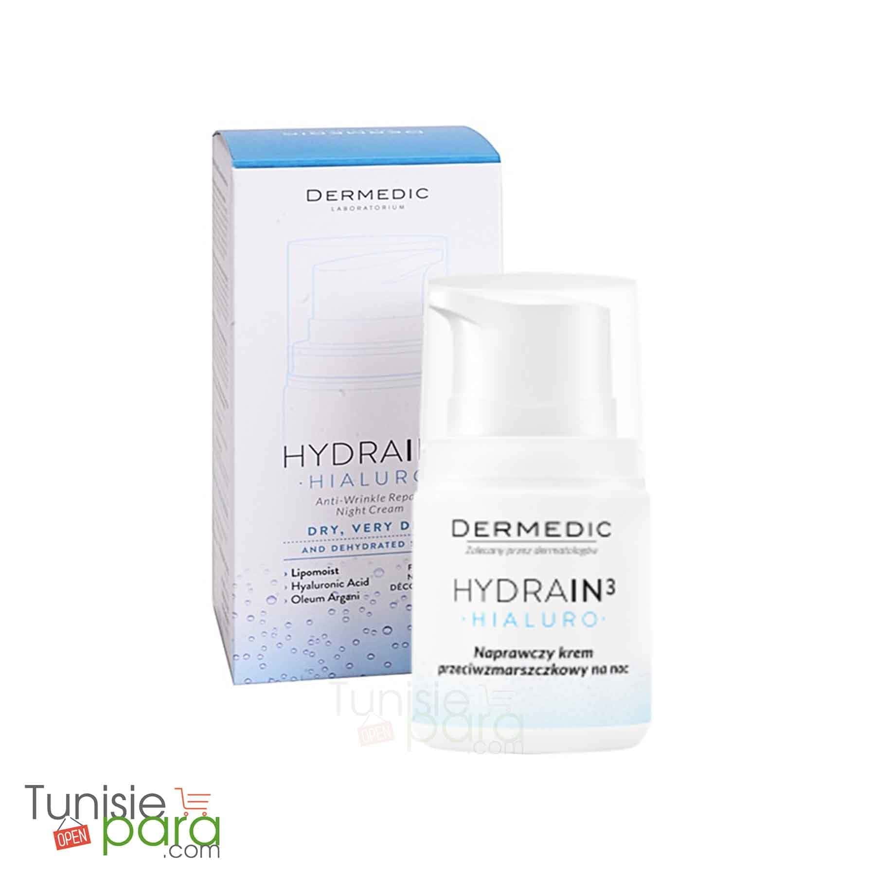 DERMEDIC Hydrain 3 Crème De nuit Hydratante anti age 55g