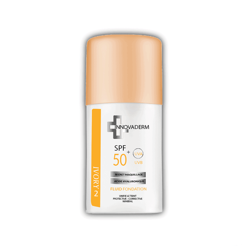INNOVADERM Fond de Teint FLUID Minéral sand 02 SPF50+