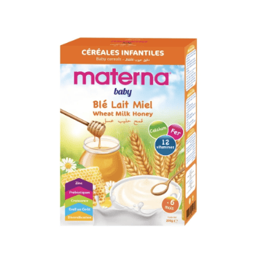 MATERNA farine blé , lait , miel 200 g